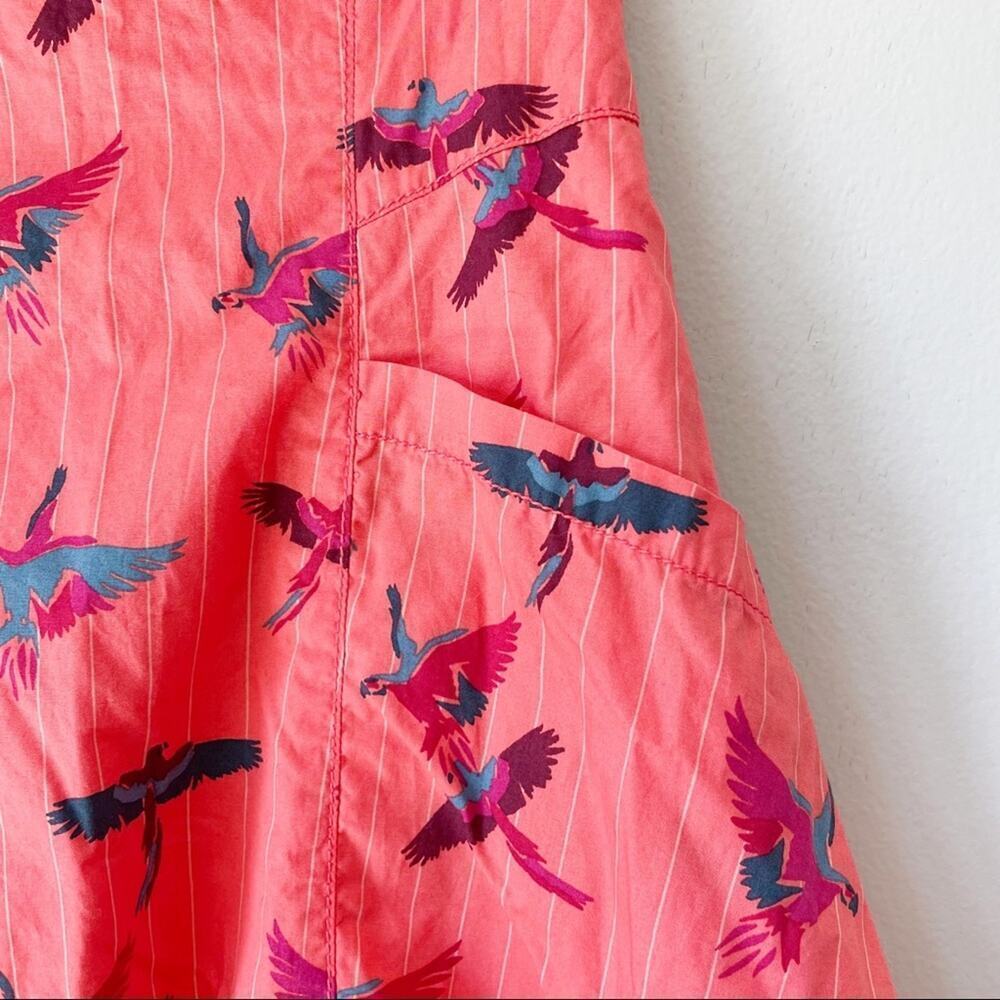 Free People Strapless Coral Parrot Dress - Picture 6 of 12